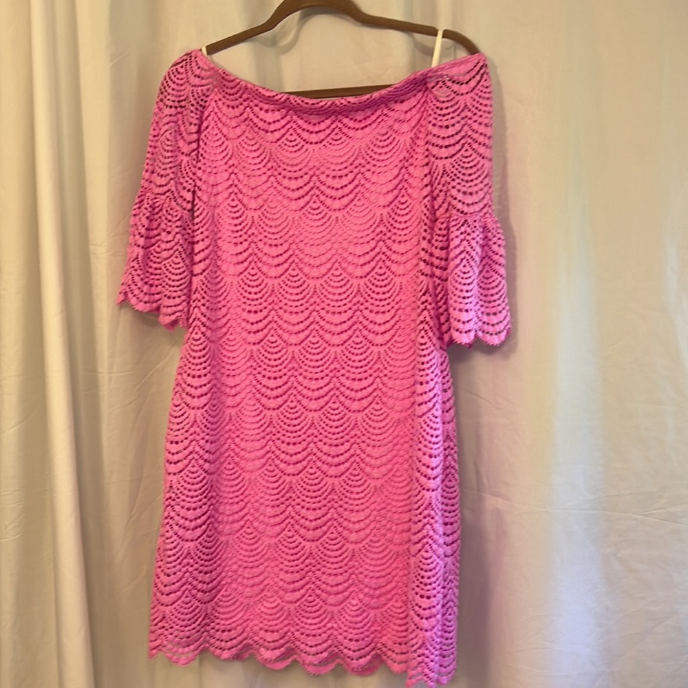 Lilly Pulitzer  dress pink scallops dress NWT size medium - Picture 6 of 6